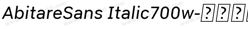 AbitareSans Italic700w字体转换
